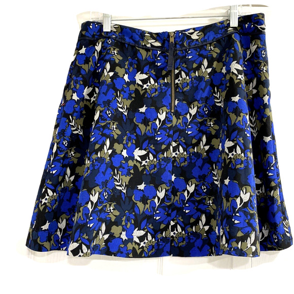 Tommy Hilfiger casual skirt size 12 blue print side pockets lined pleated preppy - Picture 5 of 7